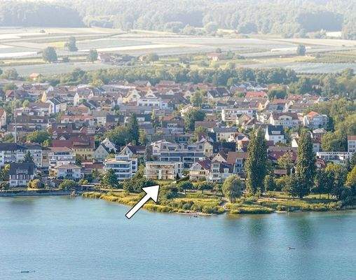 Foto Grundstück mit Haus, Visualisierung