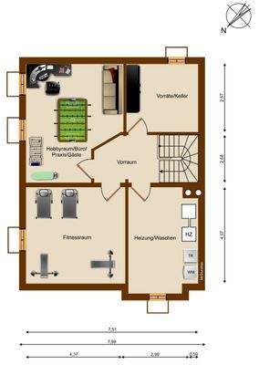 Kellergeschoss Grundriss