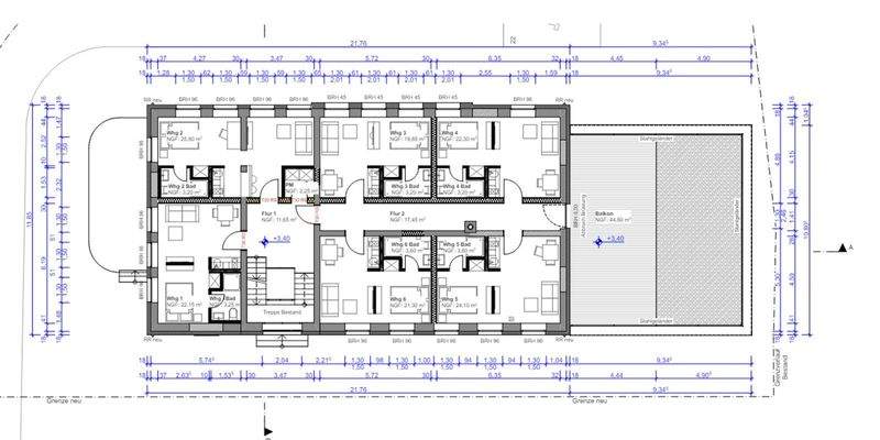 Grundriss 1. OG Wohnen