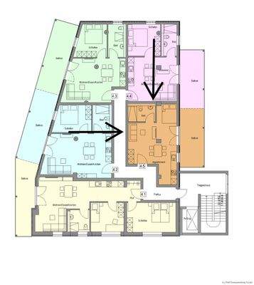 Grundriss Wohnung 4.5 