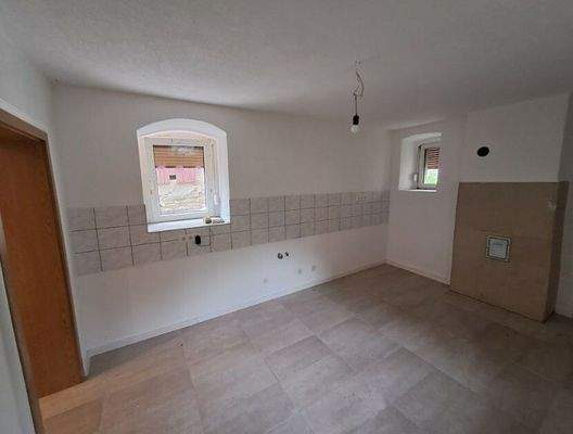 Küche mit Schornsteianschluß