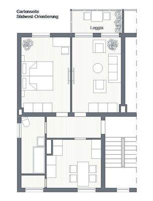 Beispielgrundriss Erdgeschoss-Wohnung