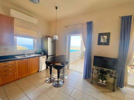 Crete, Plaka Elounda: Villa with swimming pool and panoramic views above Plaka