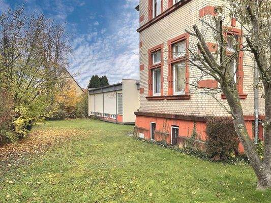 Blick zum ehemaligen Gemeindesaal