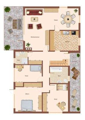 Skizze Grundriss Obergeschoss