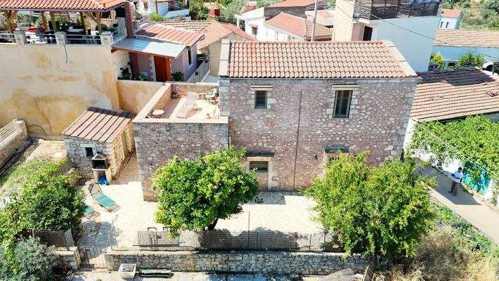 Kreta, Vamos: Traditionelle Steinvilla mit zwei Schlafzimmern, Garten und Erweiterungspotenzial