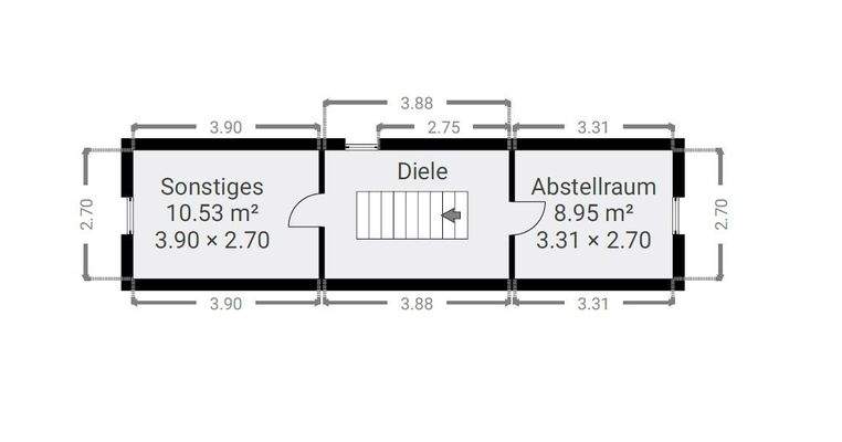 Grundriss DG-Spitzboden