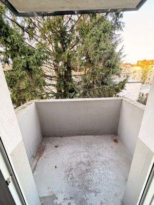 Balkon mit Tannenblick