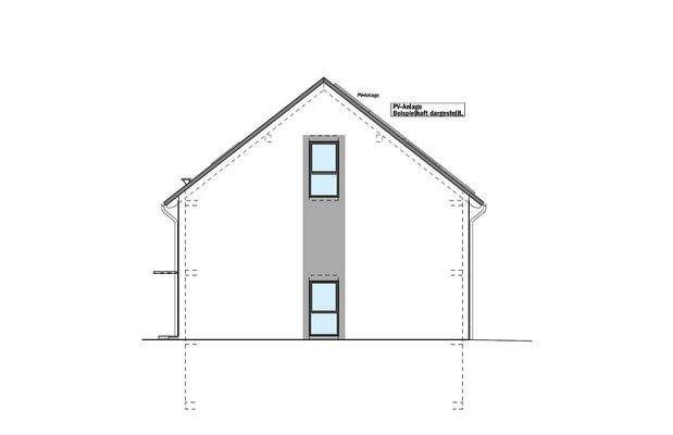 Giebel-Ansicht, S-Plieningen
