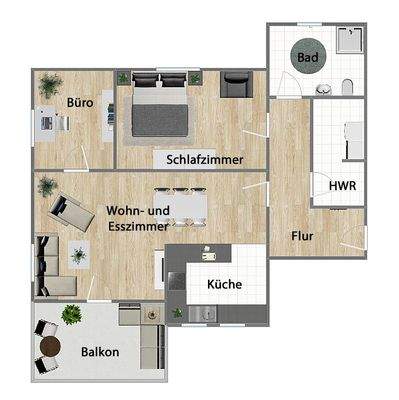 Grundriss (nicht maßstabsgetreu)