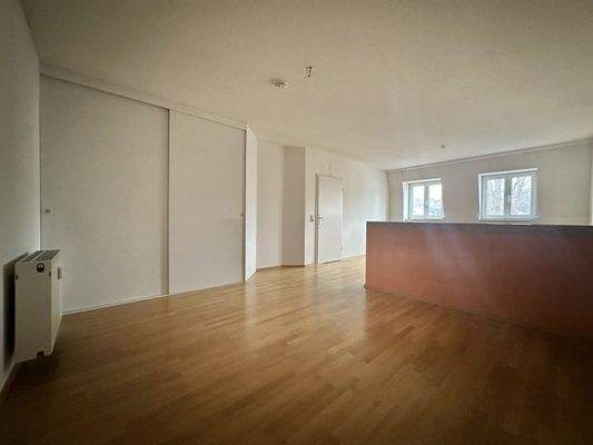 Schlafbereich mit Einbauschrank