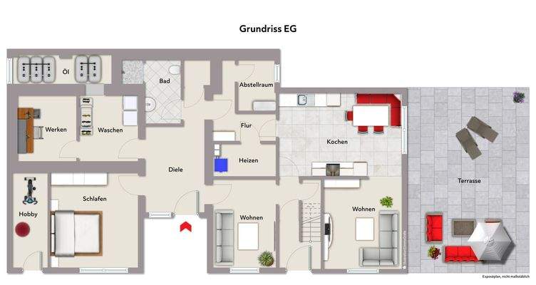 Grundriss EG - Wohnbeispiel - ohne Maßstab