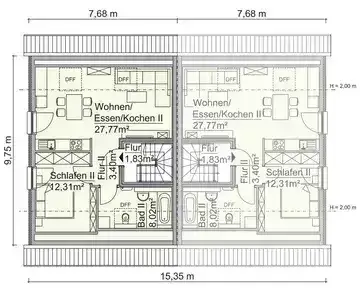 DHH Ansicht Grundriss OG