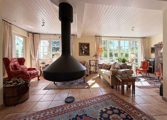 Wohnbereich mit speziellem französichen Balkon