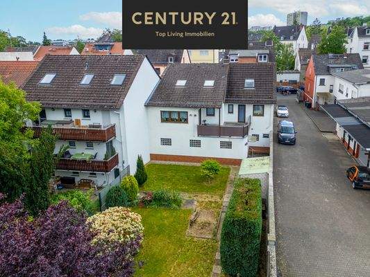 Ansicht von hinten mit Garten