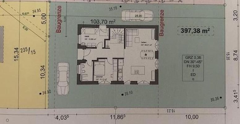 Beispielgrundriss Bebauung