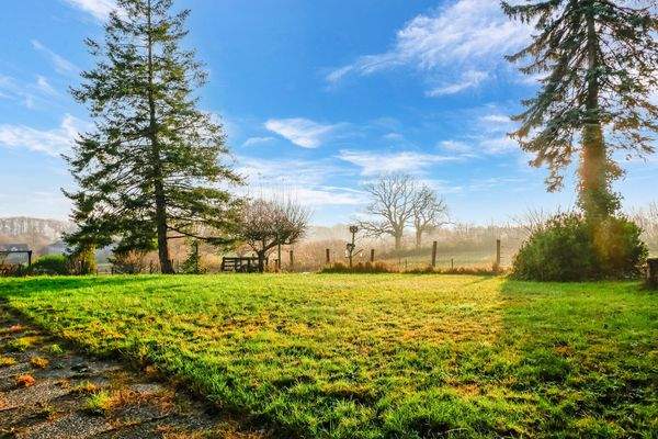 Feldblick Richtung Sonnenuntergang