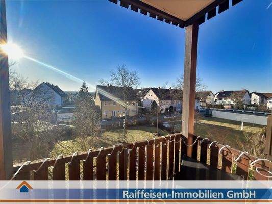 Ausblick vom Balkon der Wohnung