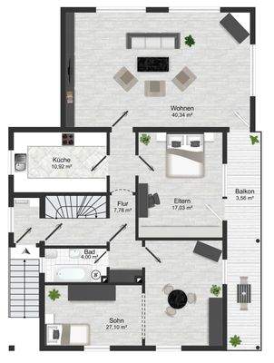 Grundriss Hochparterre