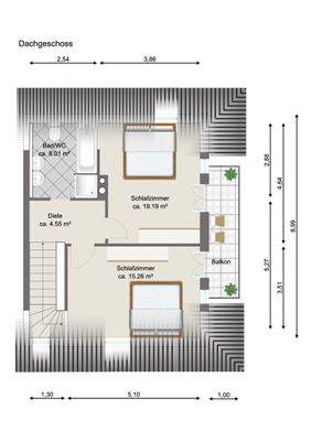 Grundriss Obergeschoss