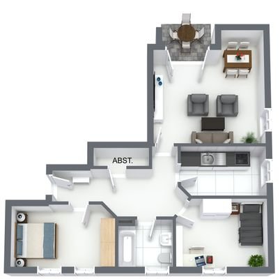 Poststraße 9 Nonhoff - 1. Etage - 3D Floor Plan.jp