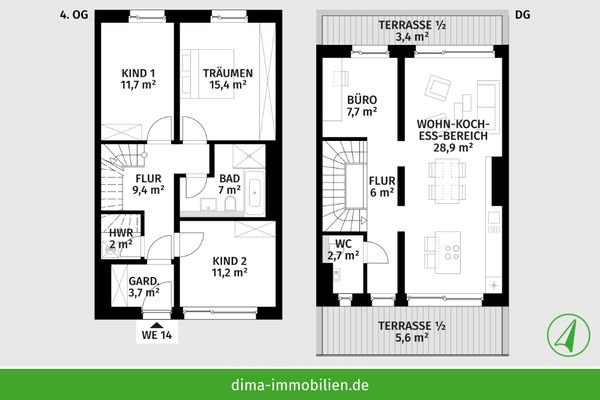 WE 14 im 4. OG und DG