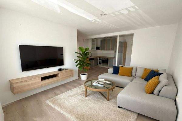 Wohnzimmer digital eingerichtet