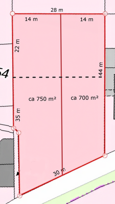geteiltes Grundstück