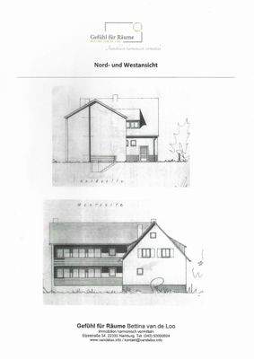Nord- und Westansicht mit Logo
