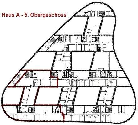 Grundriss Haus A 5 OG - 1360 m²