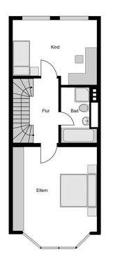 Maisonette - Untere Ebene (3. OG)