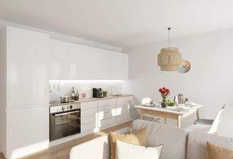 Die offene Wohnküche lädt zum gemeinsamen Kochen ein