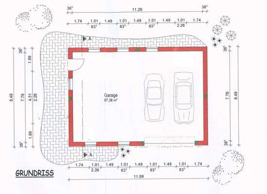 Grundriss Garage