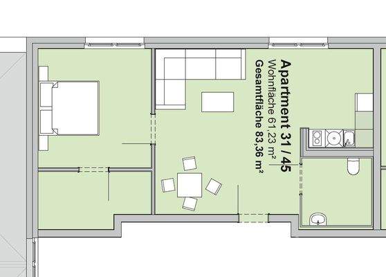 Grundriss 2. OG Whng. Nr. 31 