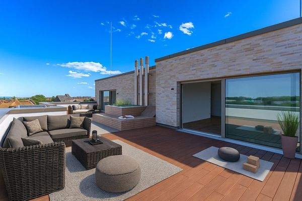 Dachterrasse - virtuelles Einrichtungsbeispiel