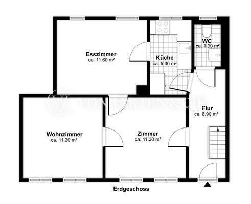 Grundriss Erdgeschoss Einheit 2
