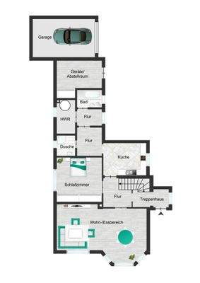 Erdgeschoß - nicht maßstabsgetreu-