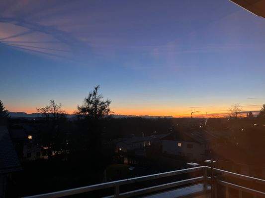 Bergblick Dämmerung