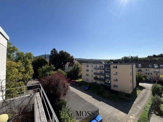 Blick vom Balkon zum Hochblauen