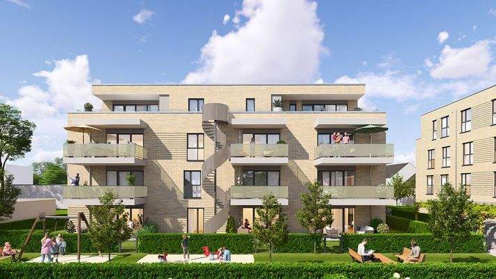 Monheim - Lindenstr - Haus B Gartenseite Frontal