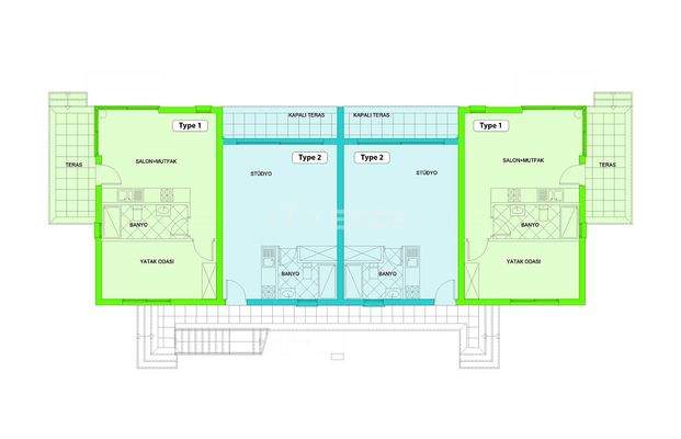 Apartments with Pools Within Walking Distance to Sea in Tatlısu