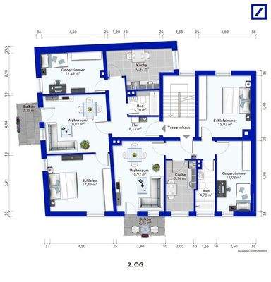 farbiger Grundriss 2. OG