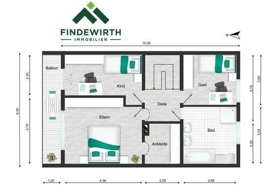 Grundriss Obergeschoss