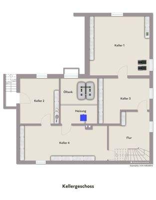 Grundriss mit Beispielmöblierung