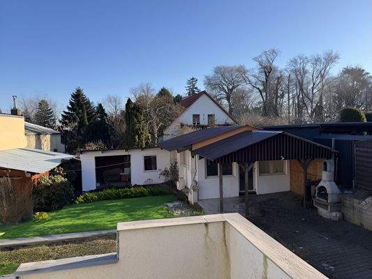 Balkon mit Gartenblick