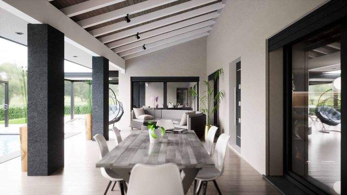 neue luxuriöse Villa auf einer Etage in Lignano Riviera