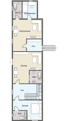Grundriss Pension 2. Nebengebäude OG