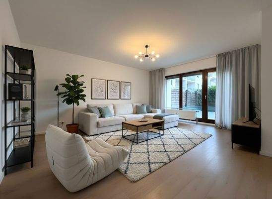 Wohnzimmer (KI-möbliert)