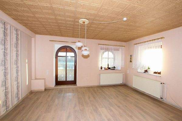 Wohnzimmer mit Blick zur Elbe