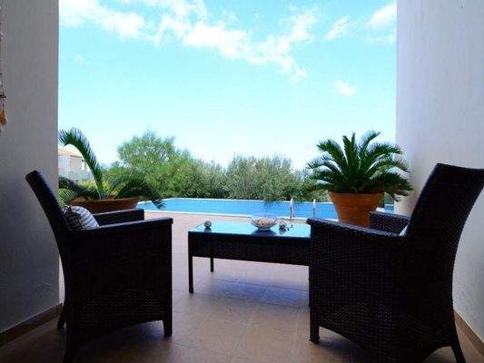 Kreta, Schisma Eloundas: Moderne Villa mit Gästewohnung, in exklusiver Lage, mit Meerblick, zu verkaufen